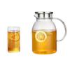 Muteiki Water Jug,1.8L/2.2L Cool Water Jug Set Large Capacity Jug Filter Tea Jug Household Juice Jug Multi-Purpose Jug Glass Jug with Lid, Easy Clean/Clear-B/12.5X21X8Cm view 1