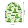 Green Frog Beanie Chemo Hat Cancer Headwear Knitted Hats Baggy Slouchy Scarf Cap for Adults Women Men view 2
