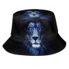ASYG Unisex-Adult Lion Bucket Hat - Animal Print, Polyester, One Size Fits Most, Lightweight, Sun Protection view 1