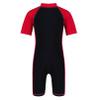 Agoky Boys Girls Swimsuits Rash Guard Suits Swimwear Shorty Wetsuit Kids UPF 50+ UV Sun Protective One-Piece Bathing Suit Red&Black 5-6 view 2