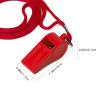Savita 3pcs Plastic Whistle with Lanyard, Sport Whistle Whistle Coach in Training Survival Emergency Sports for Teacher Dog Training (Black Red Yellow) view 2