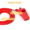 Savita 3pcs Plastic Whistle with Lanyard, Sport Whistle Whistle Coach in Training Survival Emergency Sports for Teacher Dog Training (Black Red Yellow) view 3