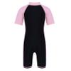 Agoky Boys Girls Swimsuits Rash Guard Suits Swimwear Shorty Wetsuit Kids UPF 50+ UV Sun Protective One-Piece Bathing Suit Pink&Black 7-8 view 2