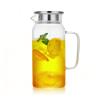 Muteiki Water Jug,1.3L/1.7L Cool Water Jug Heat Glass Jug Large Capacity Jug Multifunctional Juice Jug Homelk Jug Household Refrigerated Jug/Clear-A/10X26X9Cm view 1