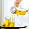 Muteiki Water Jug,1.3L/1.7L Cool Water Jug Heat Glass Jug Large Capacity Jug Multifunctional Juice Jug Homelk Jug Household Refrigerated Jug/Clear-A/10X26X9Cm view 2