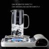Muteiki Water Jug,1.3L/1.7L Cool Water Jug Heat Glass Jug Large Capacity Jug Multifunctional Juice Jug Homelk Jug Household Refrigerated Jug/Clear-A/10X26X9Cm view 3