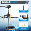 80lb Thrust Electric Trolling Motor Transom Mounted Saltwater Trolling Motor for kayak Inflatable Boat,36" Shaft view 3