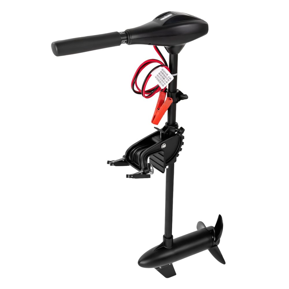40lb Thrust Electric Trolling Motor Transom Mounted Saltwater Trolling Motor for kayak Inflatable Boat,30" Shaft