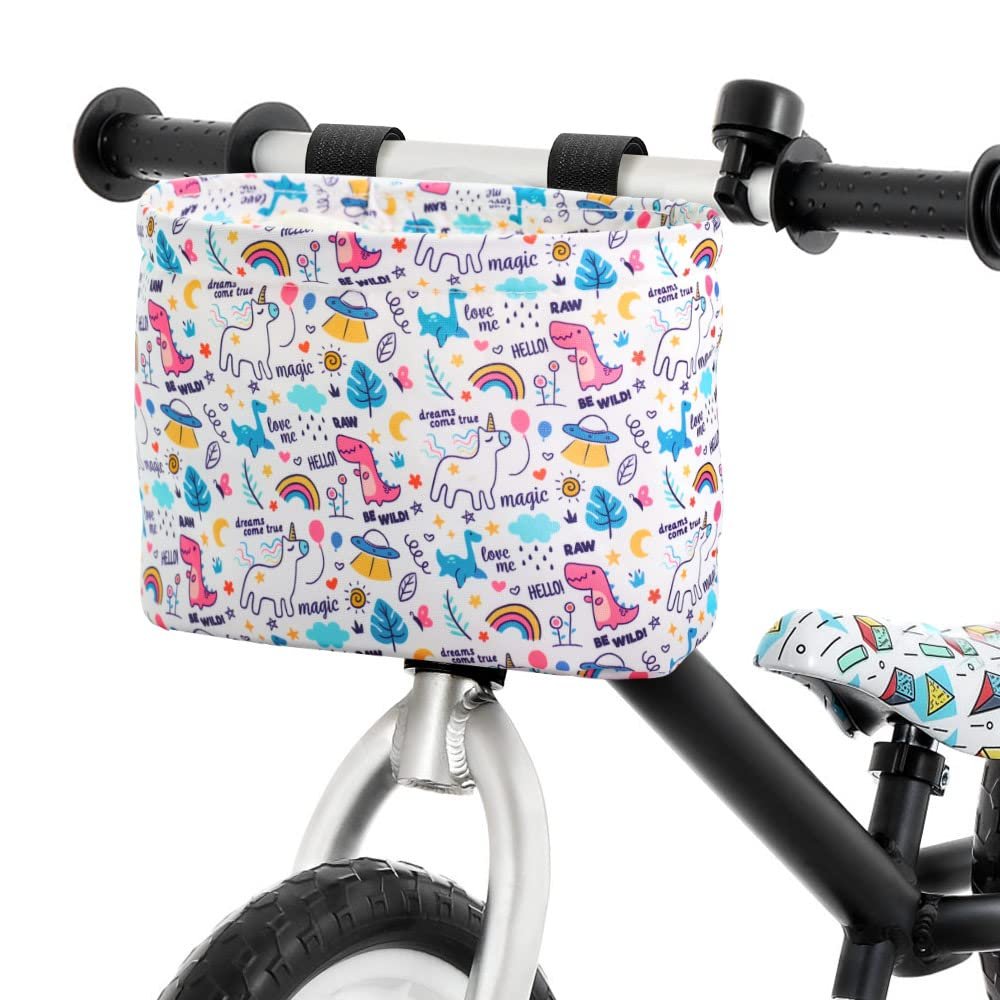 ANZOME Bike Basket for Girls, Children's Front Bike Decoration Accessory for Girls & Boys Gift Fits Most Children's Bikes Like Tricycle, Balance Bike, Scooter