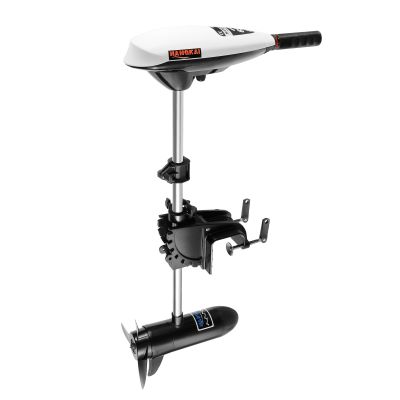 65lb Thrust Electric Trolling Motor Transom Mounted Saltwater Trolling Motor for kayak Inflatable Boat,35" Shaft