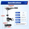 65lb Thrust Electric Trolling Motor Transom Mounted Saltwater Trolling Motor for kayak Inflatable Boat,35" Shaft view 2