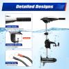 65lb Thrust Electric Trolling Motor Transom Mounted Saltwater Trolling Motor for kayak Inflatable Boat,35" Shaft view 4