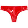 Loloda Women's Sexy Leather Wetlook High-Waisted Booty Shorts Hot Pants Night Party Clubwear Zipper Red X-Large view 4