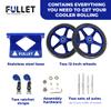 Cooler Wheel Kit for Yeti, RTIC, Igloo and most other brands - Cooler Cart - Easy-to-install Dolly With Wheel Attachment - Durable, Rust-Resistant Powder-Coated Stainless Steel view 2