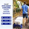Cooler Wheel Kit for Yeti, RTIC, Igloo and most other brands - Cooler Cart - Easy-to-install Dolly With Wheel Attachment - Durable, Rust-Resistant Powder-Coated Stainless Steel view 3
