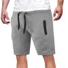 Mens Athletic Workout Shorts Mens Cargo Shorts Graphic Print Shorts Trousers Working Pants for Men Grey view 1