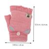 FOMIYES 1set USB Heated Fingerless Gloves for Warmth While Typing Cotton Knitted Half-Finger Design Unisex Electric Gloves for Activities Soft Flexible Hand Warmer view 2