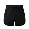 Men's Athletic Running Shorts Shorts with Drawstring Cotton Elastic Waist Shorts Cargo Shorts Casual Shorts Black view 3