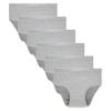 Winging Day Packs of 6 Little Girls Panties Solid Grey Underwear Size 5 view 1