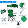 Moclever Folding Canopy Camp Chair  Heavy Duty Beach Chair with Sun Protection, Cup Holder & Padded Armrests for Outdoor Camping, Lawn, Park, Patio (Green) view 4