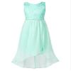 renvena Flower Girls Sequin High Low Hem Princess Dress Kids Halter Sleeveless Wedding Birthday Pageant Gown Mint Green 16 Years view 1