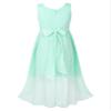 renvena Flower Girls Sequin High Low Hem Princess Dress Kids Halter Sleeveless Wedding Birthday Pageant Gown Mint Green 16 Years view 2