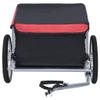 FAMIROSA Bike Cargo Trailer with Removable Cargo Compartment and Weather-Resistant Cover, Loading Bike Trailer Storage Cart with Reflectors for Carrying Groceries, Camping Gear Black & red 143.3 lb view 2