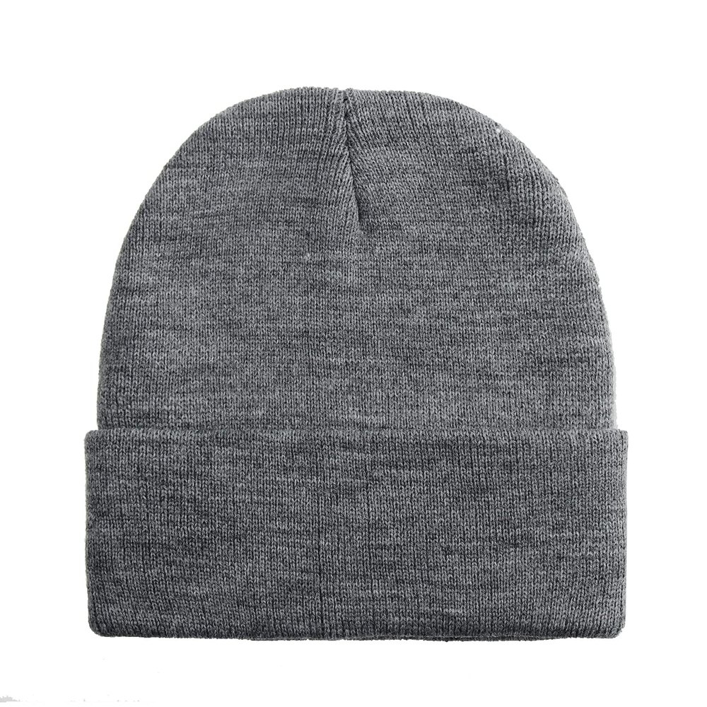 DOOVID Toddler Beanie Kids Warm Knit Beanie Hat Baby Boys Girls Knit Caps Classic Autumn Winter Hats Grey