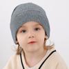 DOOVID Toddler Beanie Kids Warm Knit Beanie Hat Baby Boys Girls Knit Caps Classic Autumn Winter Hats Grey view 2