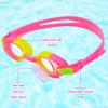Kids Swim Caps for Girls (Age 2-6), Durable Waterproof Silicone Swimming Cap for Short Hair with Swimming Goggles, Ear Plug and Nose Clip (Pink, Large (6-12 Years)) view 4