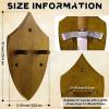 Queekay Wooden Sword Wall Mount Plaque Hanger for Katana Sword Display Stand for Wall Display Plaque with Hardware (Dark Brown,Classic) view 2