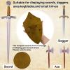 Queekay Wooden Sword Wall Mount Plaque Hanger for Katana Sword Display Stand for Wall Display Plaque with Hardware (Dark Brown,Classic) view 4