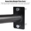 LVLONG 2-Pack Wall Mounted Weight Plate Rack Holder for 5cm/2inch Barbell Dumbbell Plates, Home Pro Gym Fitness Olympic Weight Stand, Easy Install view 4