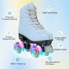 XUDREZ Women's SkyBlue Frosted Material Classic High-top Roller Skates for Beginner, Indoor Outdoor Use (US: 8.5) view 3