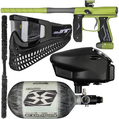 Action Village Empire Axe 2.0 Insane Paintball Gun Package Kit w/Air Tank (Dust Green/Dust Grey, Tank Size: 68/4500)