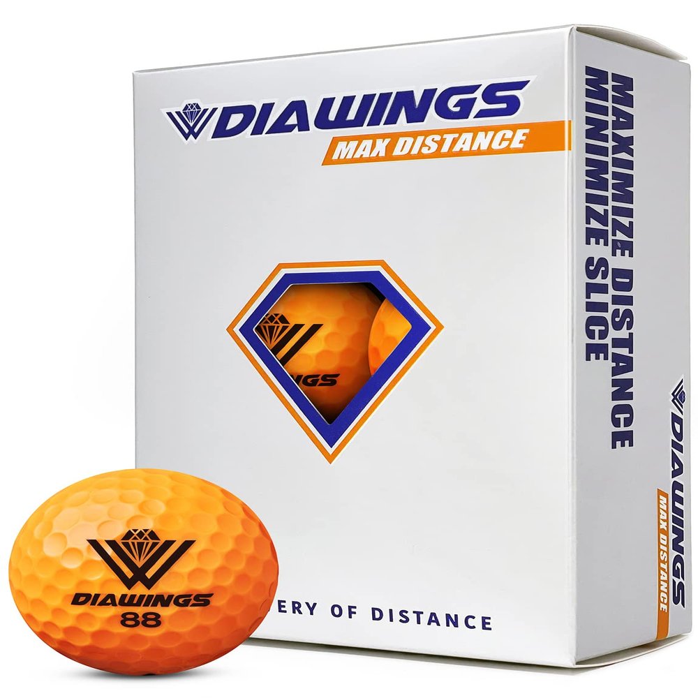 Diawings Max Distance Golf Balls Easy Control & Straight Flight | Increased Distance for Slower Swing Speeds | USGA & R&A Conforming | 6 Balls