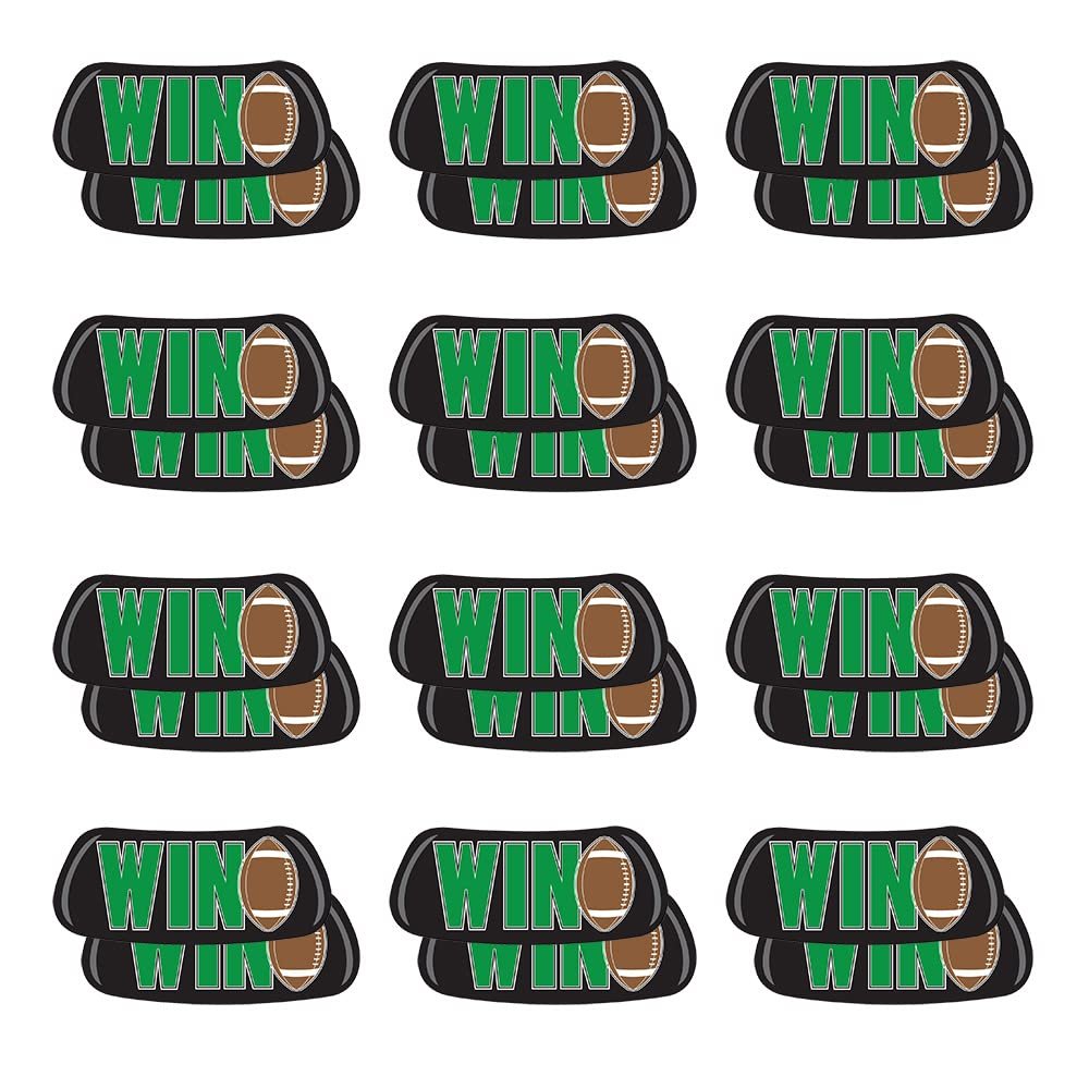 Anderson's Green Win with Football EyeBlacks, 12 Pairs per Package, School Spirit, Spirit Gear, Sports Fan Gear, Football Cheerleader Accessories, Homecoming