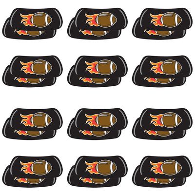 Anderson's Flaming Football EyeBlacks, 12 Pairs per Package, School Spirit, Spirit Gear, Sports Fan Gear, Football Cheerleader Accessories, Homecoming