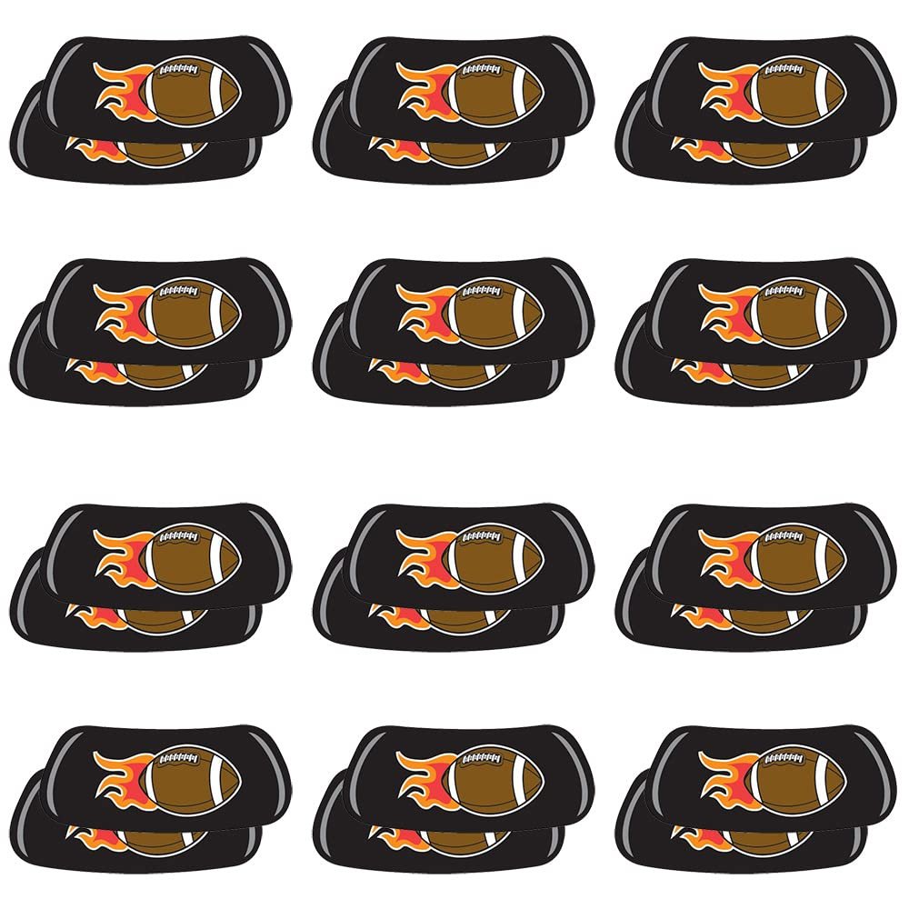 Anderson's Flaming Football EyeBlacks, 12 Pairs per Package, School Spirit, Spirit Gear, Sports Fan Gear, Football Cheerleader Accessories, Homecoming