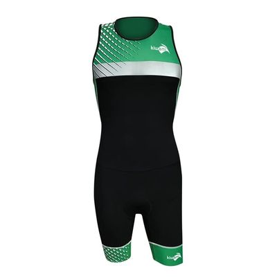 Kiwami Prima 2 Race Trisuit (Black Green, Large)