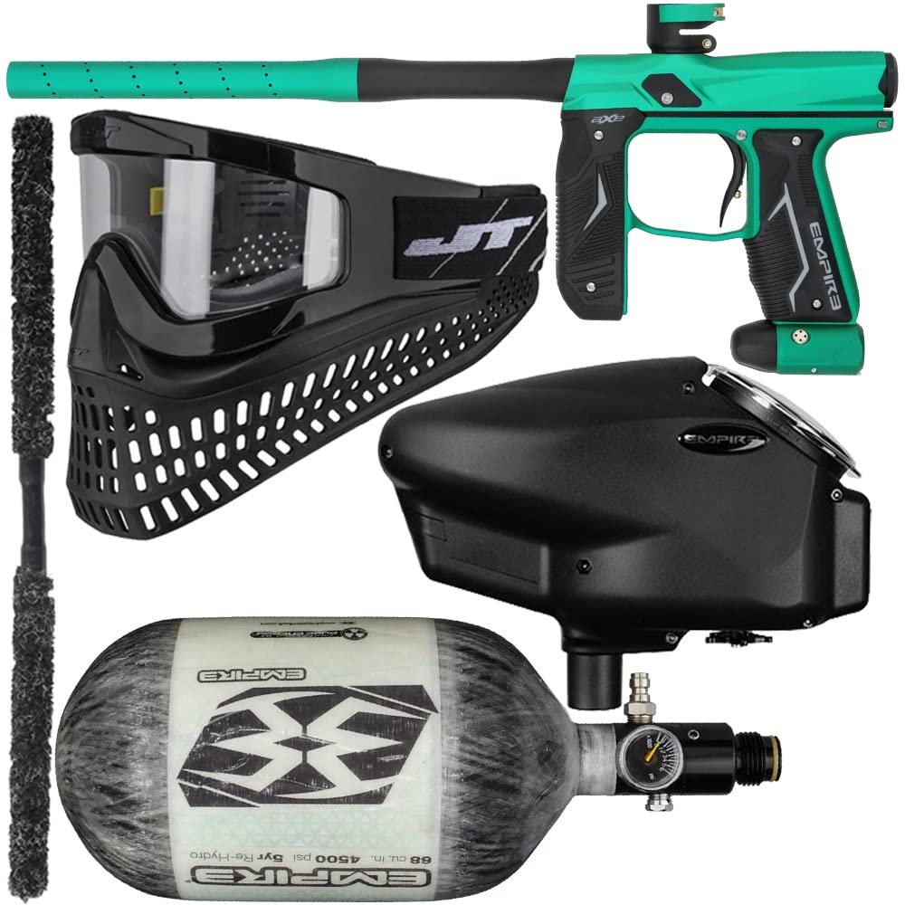 Action Village Empire Axe 2.0 Insane Paintball Gun Package Kit w/Air Tank (Dust Spearmint/Dust Black, Tank Size: 68/4500)