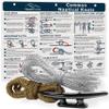Deluxe Nautical Knot Tying Kit - 6" Boat Cleat, Jute and Poly Ropes, and Waterproof Nautical Guide to 21 Sailing and Boating Knots view 1