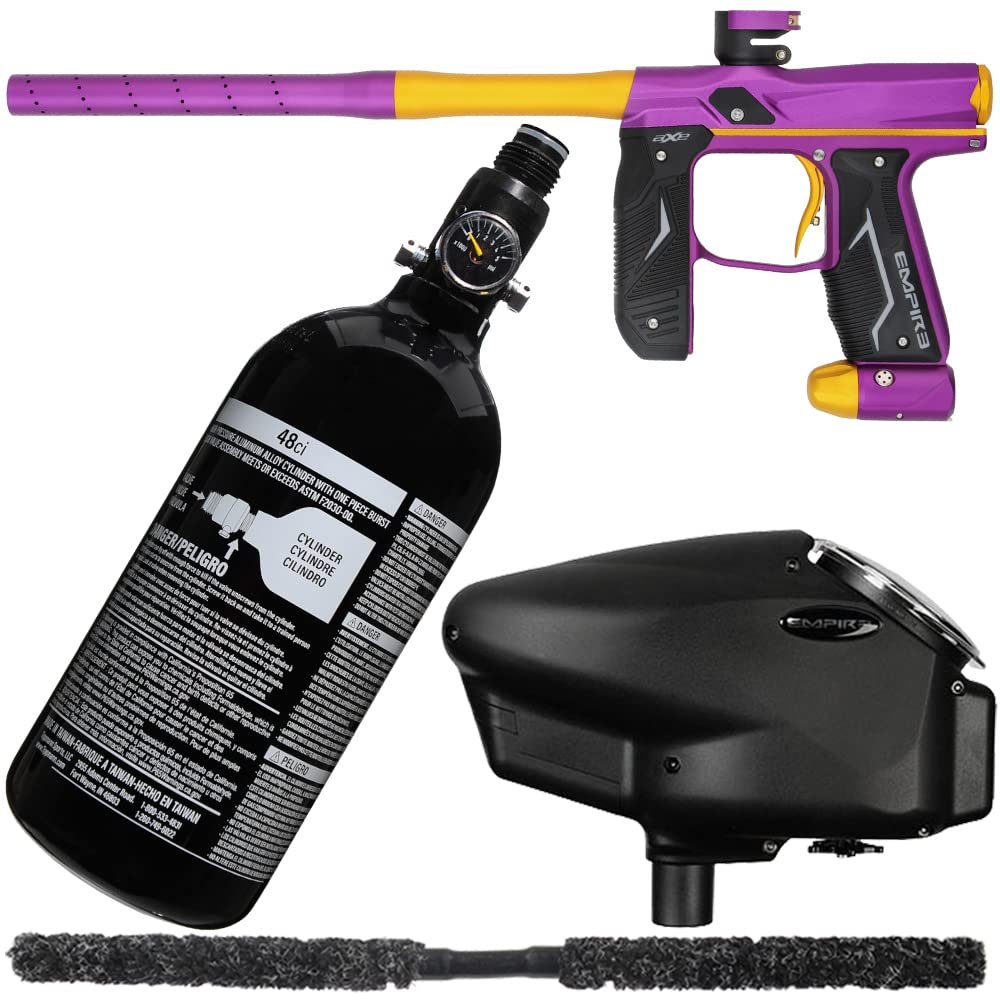 Action Village Empire Axe 2.0 Core Paintball Gun Package Kit (Dust Purple/Dust Gold)