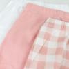HonestBaby 3-Pack Organic Cotton Footed Harem Pants, Peach Skin Painted Buffalo Check, Preemie view 2