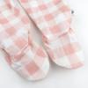 HonestBaby 3-Pack Organic Cotton Footed Harem Pants, Peach Skin Painted Buffalo Check, Preemie view 3