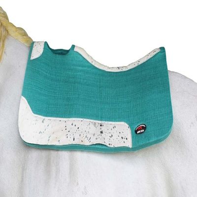 CHALLENGER Horse 32" x 30" Western Contoured Wool Felt Therapeutic Saddle Pad Teal 39232TL