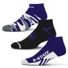 For Bare Feet NCAA Kansas State Wildcats CAMO BOOM 3 Pack Ankle Sock Team Colors Large view 1