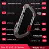 GPCA Carabiner Keychain Clip, Key Organizer, Key Ring, car Key Holder, Multi Tool EDC Gear with Bottle Opener (Steel, Lite w/Red Ring) view 3