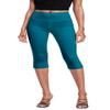 Hybrid & Company Womens Super Comfy Stretch Pull On Millennium Twill Capri Shorts KQ44972X Jade 2X view 1