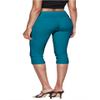 Hybrid & Company Womens Super Comfy Stretch Pull On Millennium Twill Capri Shorts KQ44972X Jade 2X view 4